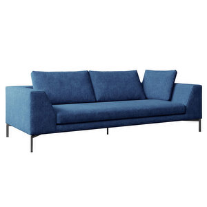 Band-sohva, Velvety-kangas 43 sininen, L 240 cm