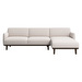 Aarhus Chaise Longue, Copenhagen Fabric 3310 White / Dark Oak, W 262 cm / right