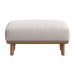 Aarhus Pouf, Copenhagen Fabric 3310 White / Oak, 83 x 64 cm