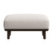 Aarhus Pouf, Copenhagen Fabric 3310 White / Dark Oak, 83 x 64 cm