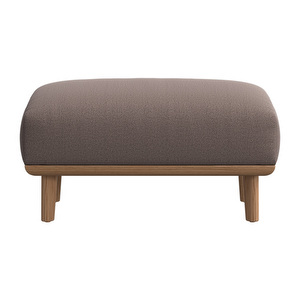 Aarhus Pouf, Copenhagen Fabric 3311 Brown / Oak, 83 x 64 cm