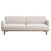 Aarhus Sofa, Copenhagen Fabric 3310 White / Oak, W 210 cm