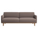 Aarhus Sofa, Copenhagen Fabric 3311 Brown / Oak, W 210 cm