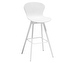 Adelaide Bar Stool, White/Metal