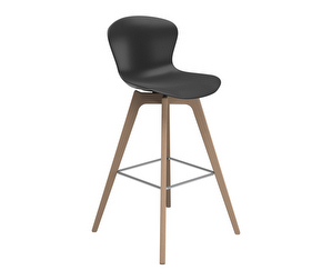 Adelaide Bar Stool, Black/Oak