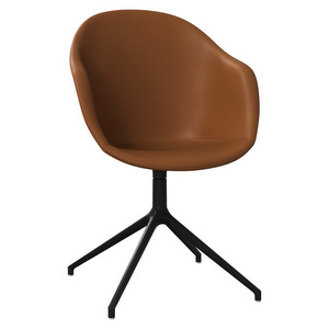 Adelaide-tuoli, Nordic Grain -nahka 5134 caramel / musta, käsinojat