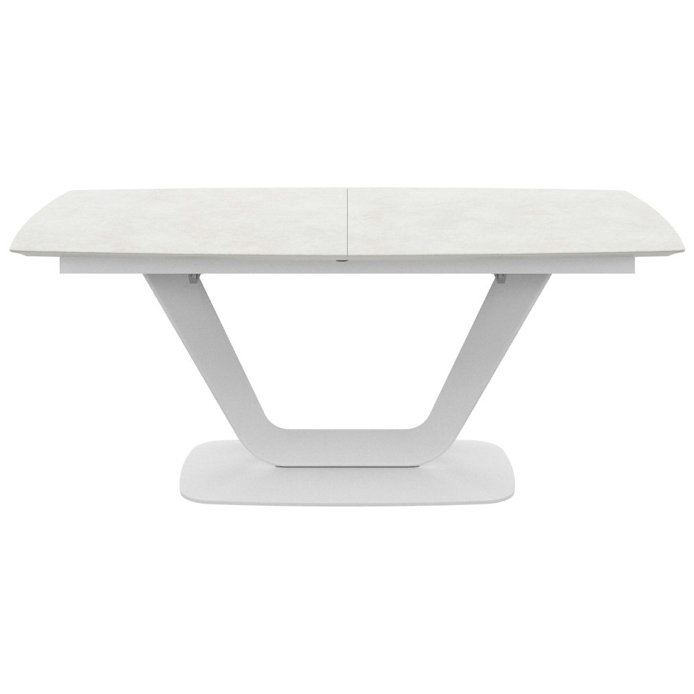 BoConcept Alicante-jatkettava ruokapöytä harmaa/valkoinen, 99 x 183/263 cm