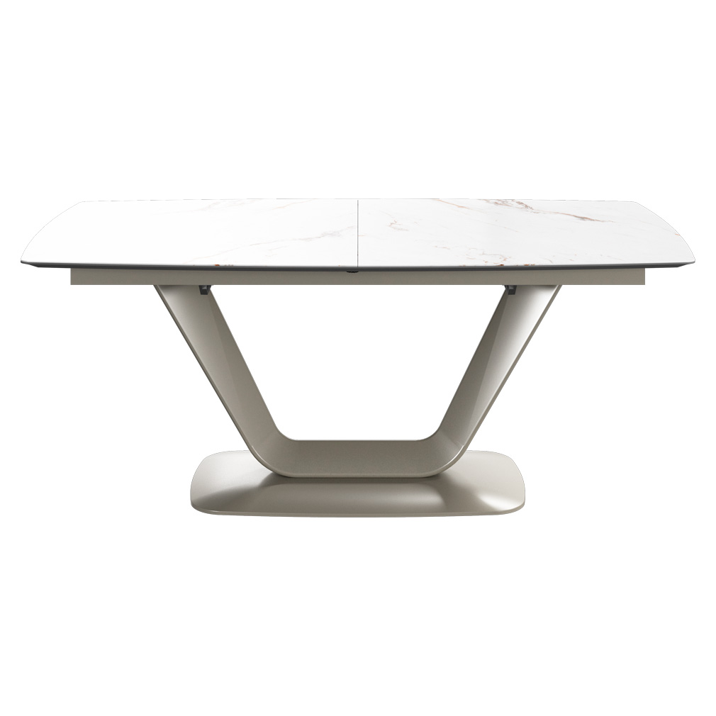 BoConcept Alicante Extendable Dining Table, White Marble Ceramic