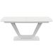 Alicante Extendable Dining Table, White, 99 x 183/263 cm