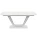 Alicante Extendable Dining Table, White, 99 x 183/263 cm