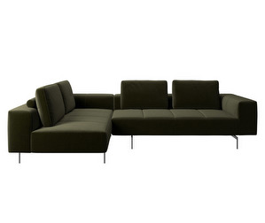 Amsterdam Corner Sofa, Velvet Fabric 3134 Olive Green, W 228 cm