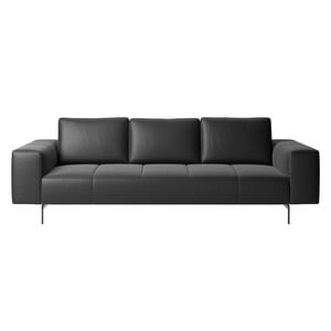 Amsterdam Sofa, Estoril Leather 0950 Black, W 250 cm