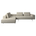 Amsterdam Corner Sofa, Lazio Fabric 3091 Beige, W 228 cm