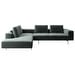 Amsterdam Corner Sofa, Velvet Fabric 3032 Green, W 228 cm