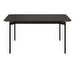 Augusta Extendable Dining Table, Dark Ceramic / Black, 90 x 160/236 cm