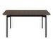 Augusta Extendable Dining Table, Dark Oak / Black, 90 x 160/236 cm