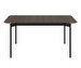 Augusta Extendable Dining Table, Dark Oak / Black, 90 x 160/236 cm