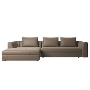 Bergamo-sohva, Estoril-nahka 0953 hiekka, L 319 cm