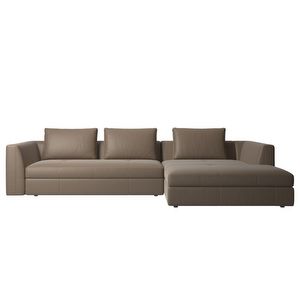 Bergamo-sohva, Estoril-nahka 0953 hiekka, L 319 cm