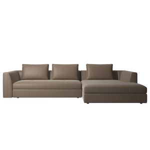 Bergamo Sofa, Estoril Leather 0953 Sand, W 319 cm