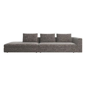 Bergamo Sofa, Tuscany Fabric 3202 Brown, W 333 cm