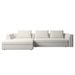 Bergamo-sohva, Lazio-kangas 3090 valkoinen, L 294 cm