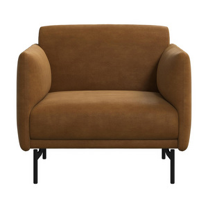 Berne Armchair, York Leather 5120 Cognac / Black