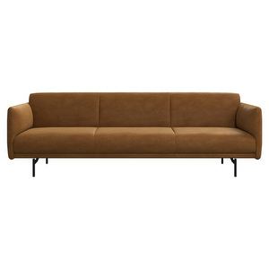 Berne-sohva, York-nahka 5120 konjakki, L 226 cm