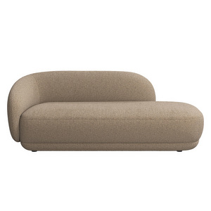 Bolzano Chaise Longue, Lazio Fabric 3096 Brown, W 176 cm