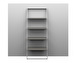 Bordeaux Wall Shelf, Light Grey / White, H 161 cm