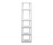 Bordeaux Wall Shelf, White/White, H 160 cm