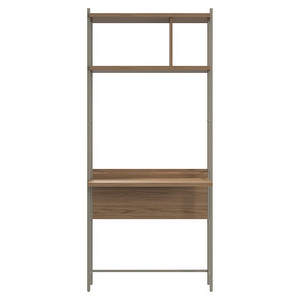 Calgary Shelf with Desk, Oak / Ash Grey, 84 x 190 cm