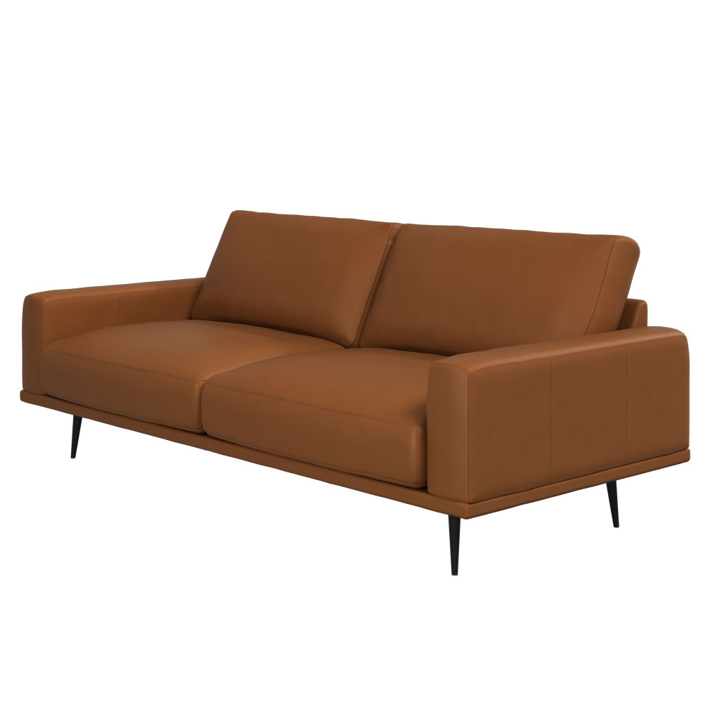 BoConcept Carlton Leather Sofa, Nordic Grain Leather 5134 Caramel