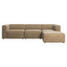 Carmo Chaise Longue, Tuscany Fabric 3205 Mustard, W 288 cm