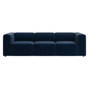 Carmo Sofa, Ravello Fabric 3225 Dark Blue, W 254 cm