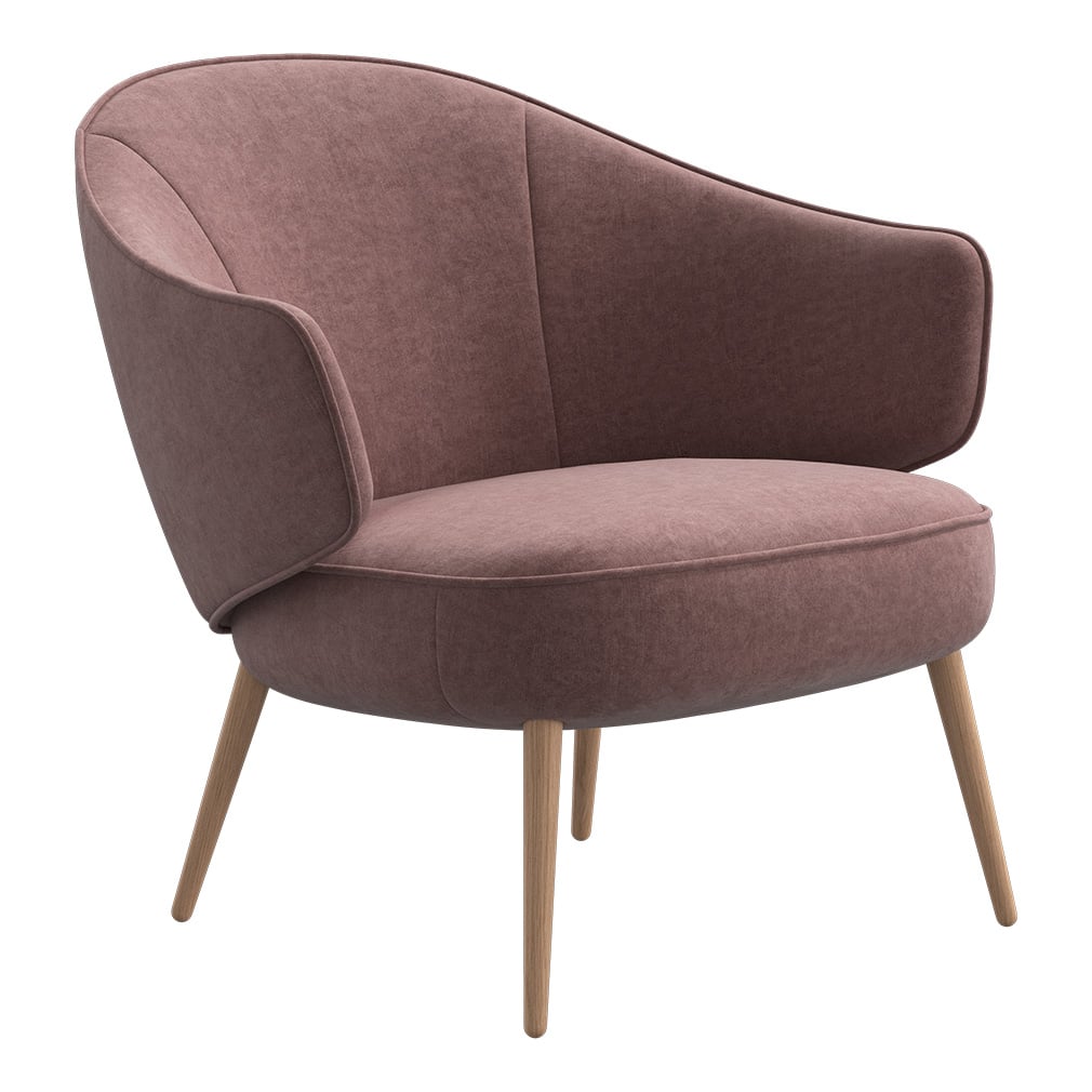 BoConcept Charlotte Armchair, Capri Fabric 3230 Beige / Oak