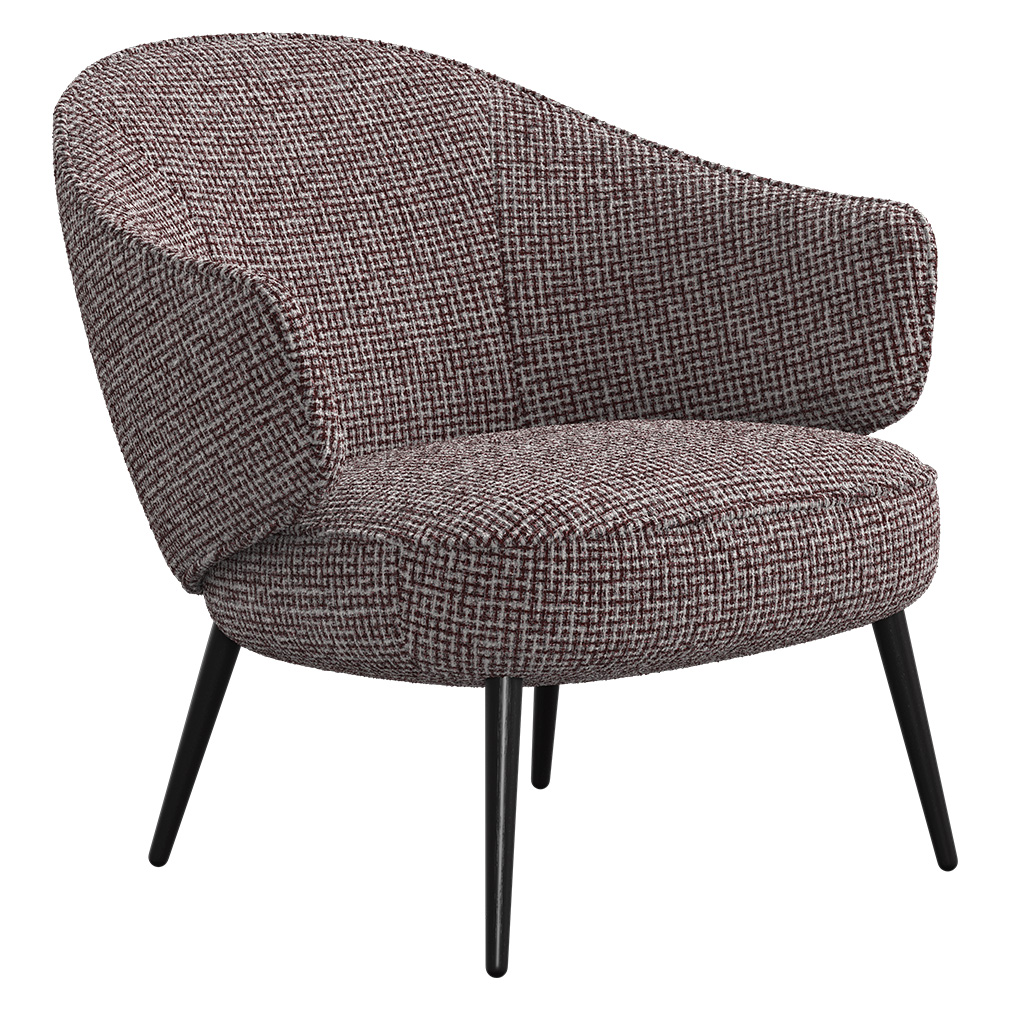 BoConcept Charlotte Armchair, Ravello Fabric 3224 Dusty Rose / Oak