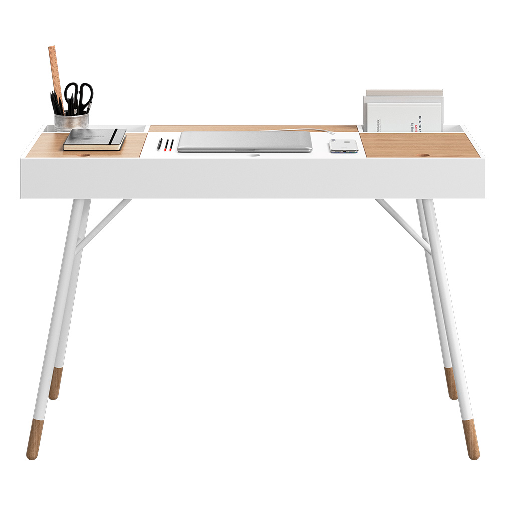安価 Desk, Cupertino BoConcept White/Oak Vepsäläinen | パソコンデスク