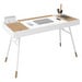 Cupertino-työpöytä, valkoinen/tammi, 60 x 140 cm