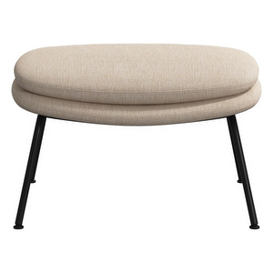 Dublin Footstool, Tomelilla Fabric 3145 Beige