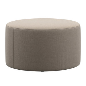 Eden Footstool, Bristol Fabric 3063 Beige, ø 70 cm