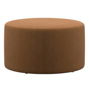 Eden Footstool, Napoli Fabric 2252 Golden Beige, ø 70 cm