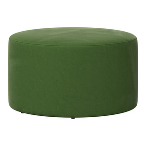 Eden Footstool, Bologna Fabric 3257 Olive Green, ⌀ 70 cm