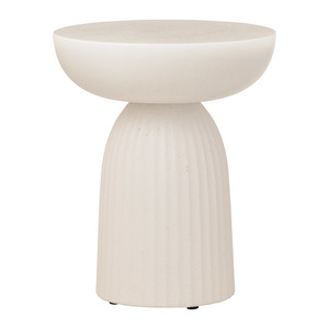 Expose Side Table, Ivory Concrete, ⌀ 35 cm