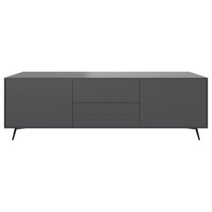 Fermo Sideboard, Charcoal Grey / Black, 48 x 227 cm