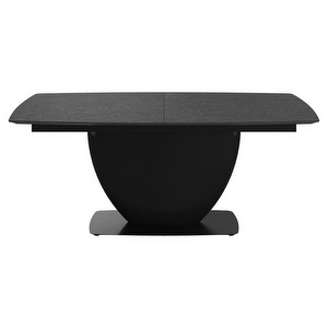 Florentina Extendable Dining Table, Dark Grey Stone Ceramic, 99 x 183/263 cm
