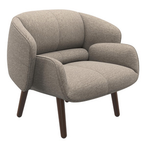 Fusion Armchair, Mojave Fabric 0300 Beige / Walnut