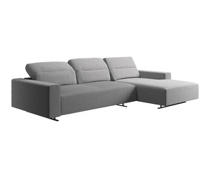 Hampton Chaise Sofa, Bristol Fabric 3060 Light Grey
