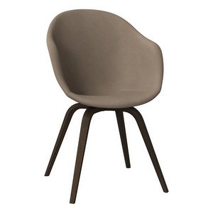 Hauge Chair, Wellington Fabric 3173 Sand / Chestnut, Armrests