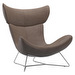 Imola Armchair, York Leather 5122 Light Brown / Steel
